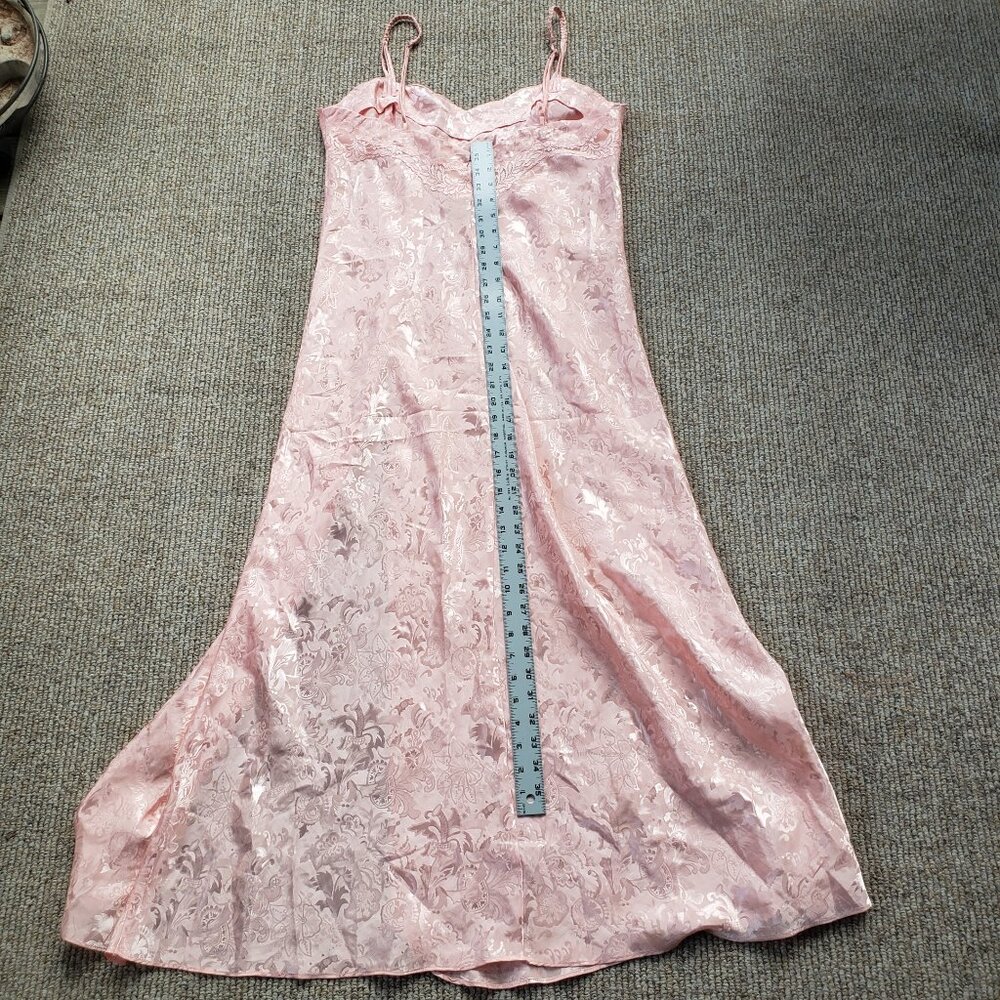 Vintage Victoria Secret Nightgown Beaded Gold Label Large Pink - Picture 12 of 14